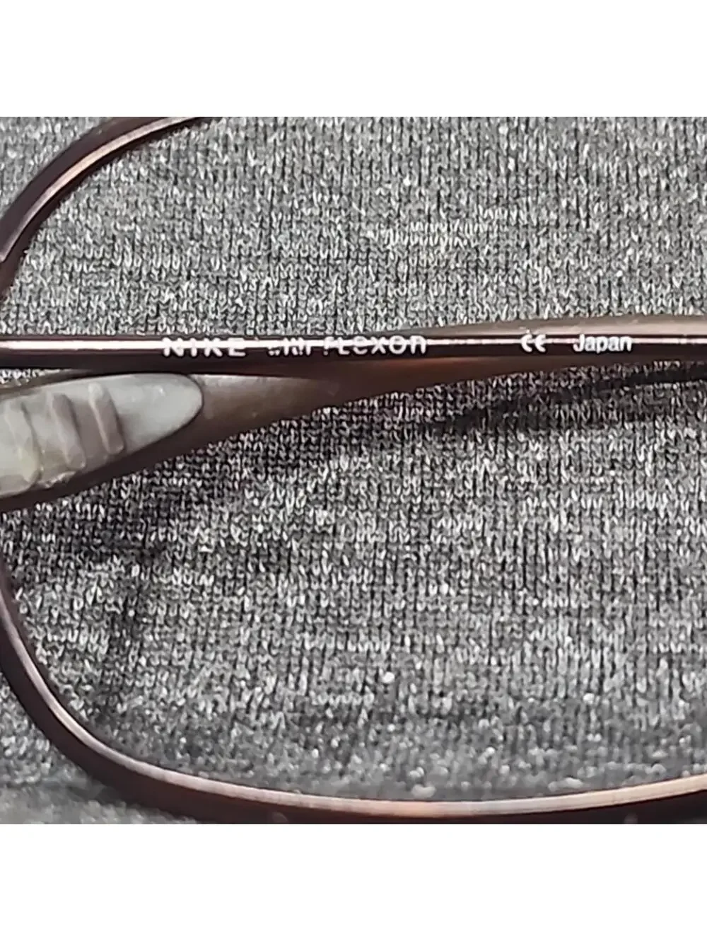 NIKE Reveal II 211 Brown Metal Rectangle Sunglasses Frame 56-18 145 Japan